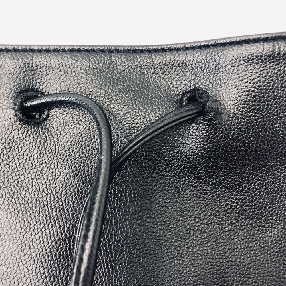Victoria’s Secret Black Leather Fringe Backpack - Picture 7 of 9